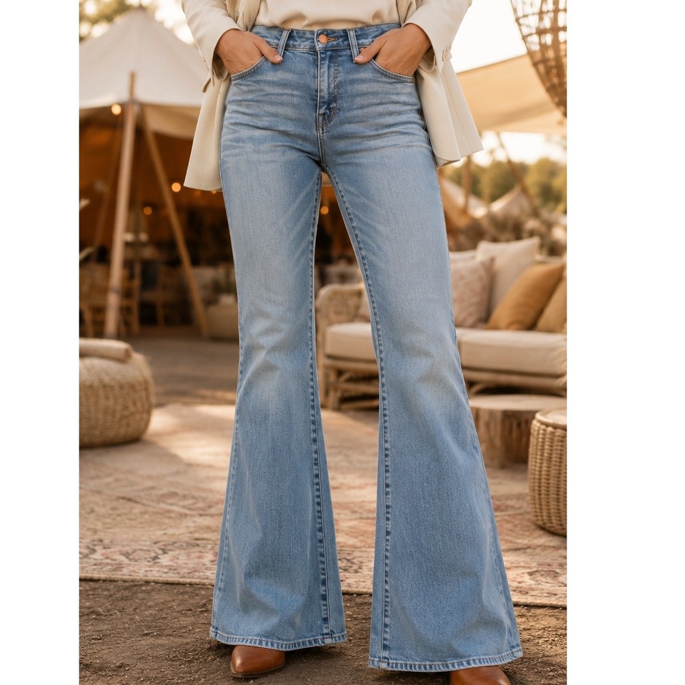 Madewell Flea Market Flare Jeans High Rise Medium Wash Denim Size 28 Tall